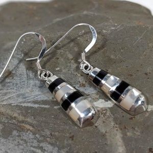 Shell Inlay Sterling Earrings